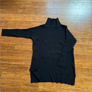 Eileen Fisher Wool Tunic Mock Neck Sweater